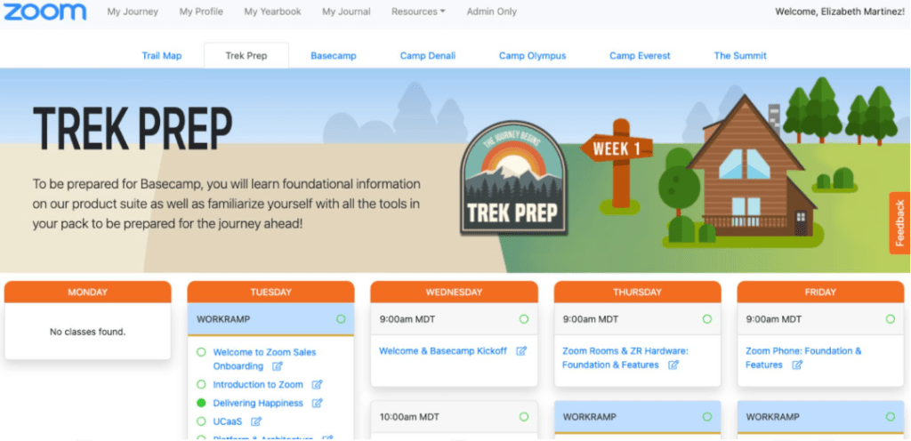 Custom onboarding website - segment-specific journey views